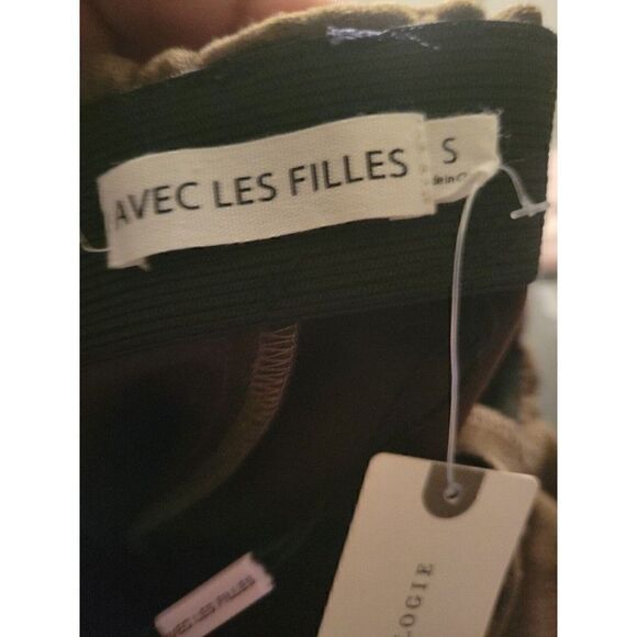 Anthropologie Avec Les Filles Slit-Front Sueded Moss Leggings Pants NWT Size S - Picture 2 of 9